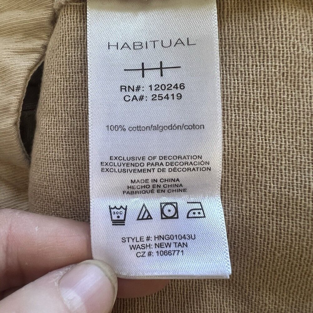 Habitual Utility Jacket‎ Woman Plus Size 1 X Cotton Kassidy Drawstring Waist Tan - Picture 5 of 6